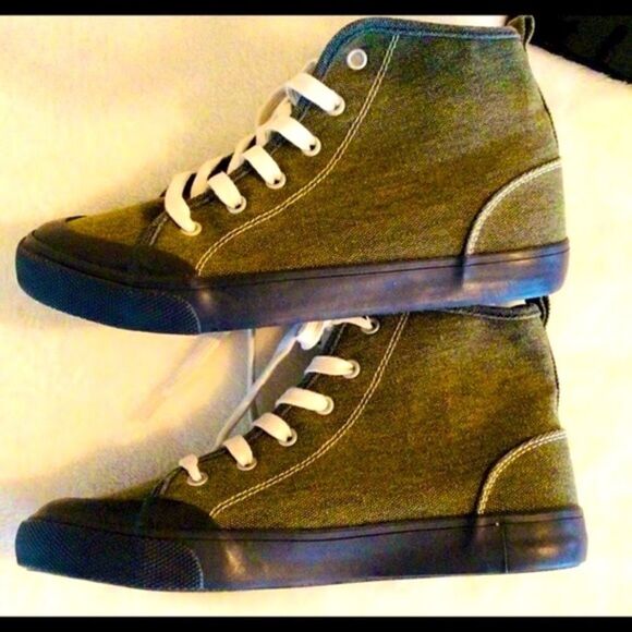 OLD NAVY HIGH TOP LACE UP SNEAKERS -GREEN 5 NWT - Picture 2 of 16